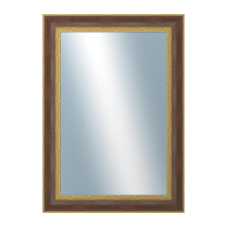 DANTIK Zrcadlo 50x70 ZVRATNÁ červenozlatá plast