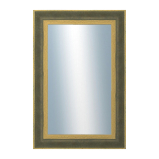 DANTIK Zrcadlo 40x60 ZVRATNÁ zelenozlatá plast