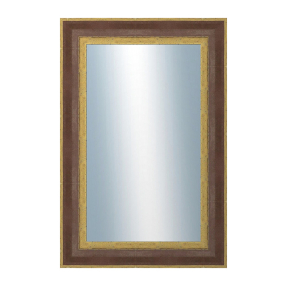 DANTIK Zrcadlo 40x60 ZVRATNÁ červenozlatá plast