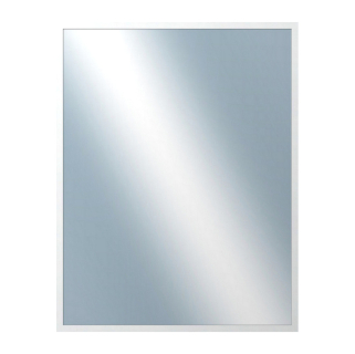 DANTIK Zrcadlo 70x90 PERLA bílá lesklá vysoká