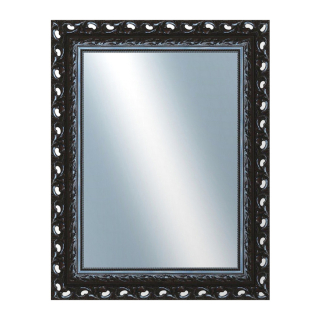 DANTIK Zrcadlo 70x90 ROKOKO černá lesklá