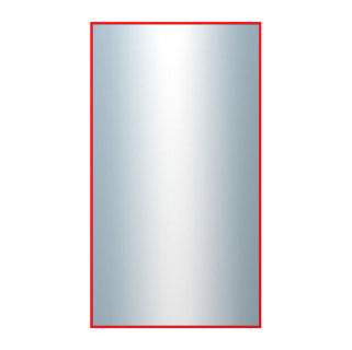 DANTIK Zrcadlo 50x90 Profil 01 | červená