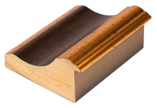 Rámová lišta DANTIK - 3071 | ZVRATNÁ černozlatá plast