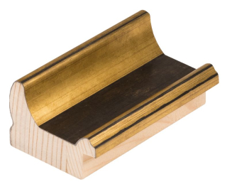 Rámová lišta DANTIK - 3163 | TOOTH malá zlato černá