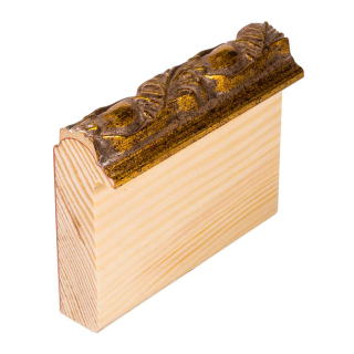 Rámová lišta DANTIK - 3248 | Vysoká starozlatá s ornamentem