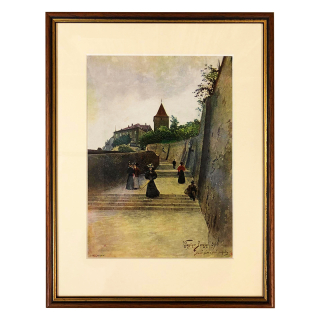 Jansa Václav - Staré zámecké schody | 28.3x35.8