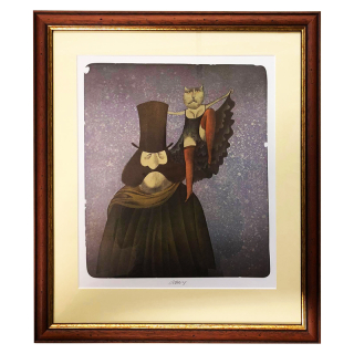 Born Adolf - Muž a kočka | 46.3x53.8