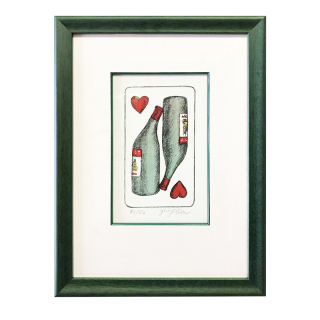 Slíva Jiří - Srdcová karta s vínem | 25.0x31.5