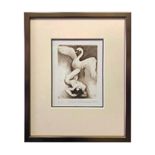 Hřivnáč Tomáš - Akt s labutí | 24.0x29.0