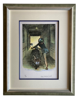 Ptáček Petr - Ven na skutru | 29.3x36.8