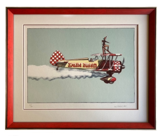 Ptáček Petr - Létající cirkus | 56.5x46.3