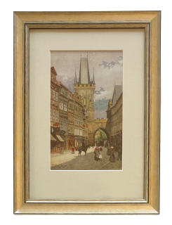 Jansa Václav - Ulice k mostu | 25.6x34.7