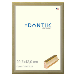 DANTIK rámeček 29,7x42 | OPERA Colori žlutá (Plexi Čiré)