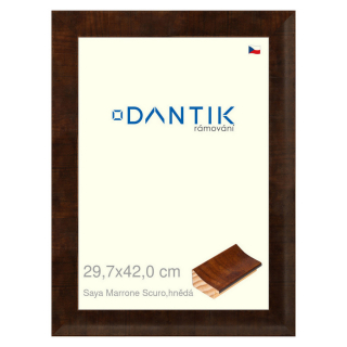DANTIK rámeček 29,7x42 | Saya Marrone Scurohnědá (Plexi Čiré)