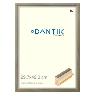 DANTIK rámeček 29,7x42 | OPERA Colori modrá (Plexi Čiré)