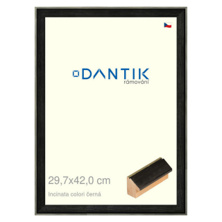 DANTIK rámeček 29,7x42 | INCLINATA colori černá (Plexi Čiré)