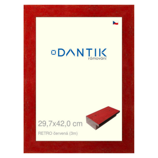DANTIK rámeček 29,7x42 | RETRO červená (Plexi Čiré)