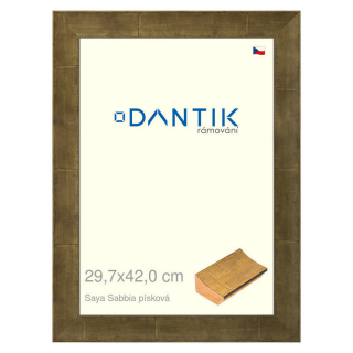 DANTIK rámeček 29,7x42 | Saya Sabbia písková (Plexi Čiré)