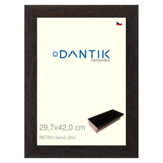 DANTIK rámeček 29,7x42 | RETRO černá (Plexi Čiré)