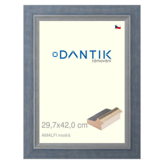 DANTIK rámeček 29,7x42 | AMALFI modrá (Plexi Čiré)