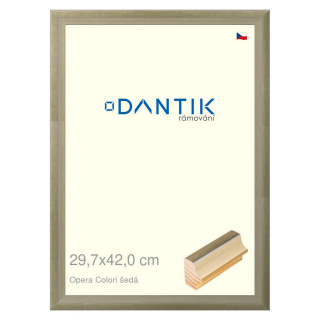 DANTIK rámeček 29,7x42 | OPERA Colori šedá (Plexi Čiré)