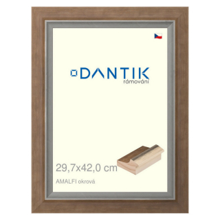 DANTIK rámeček 29,7x42 | AMALFI okrová (Plexi Čiré)