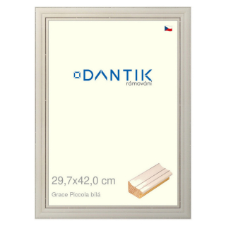 DANTIK rámeček 29,7x42 | Grace Piccola bílá (Plexi Čiré)