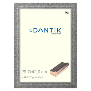DANTIK rámeček 29,7x42 | MARGOT grafit (Plexi Čiré)
