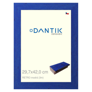DANTIK rámeček 29,7x42 | RETRO modrá (Plexi Čiré)