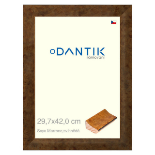 DANTIK rámeček 29,7x42 | Saya Marrone sv.hnědá (Plexi Čiré)