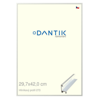 DANTIK rámeček 29,7x42 | ALU profil 7273 Bílá matná (Plexi Čiré)