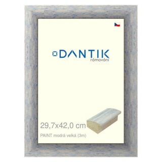 DANTIK rámeček 29,7x42 | PAINT modrá velká (Plexi Čiré)