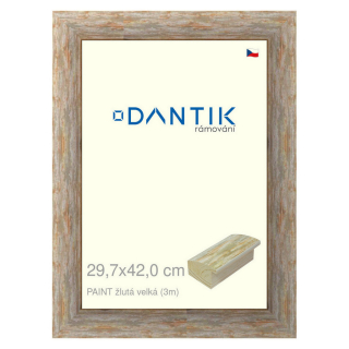DANTIK rámeček 29,7x42 | PAINT žlutá velká (Plexi Čiré)