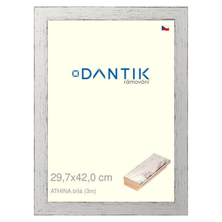 DANTIK rámeček 29,7x42 | ATHINA Bílá (Plexi Čiré)