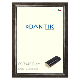 DANTIK rámeček 29,7x42 | IVANETE černá (Plexi Čiré)