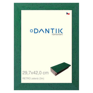 DANTIK rámeček 29,7x42 | RETRO zelená (Plexi Čiré)