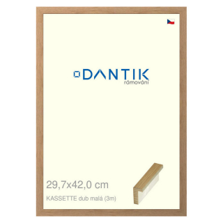 DANTIK rámeček 29,7x42 | KASSETTE dub malá (Plexi Čiré)