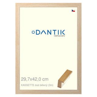 DANTIK rámeček 29,7x42 | KASSETTE dub bělený (Plexi Čiré)
