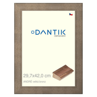 DANTIK rámeček 29,7x42 | ANDRÉ velká bronz (Plexi Čiré)