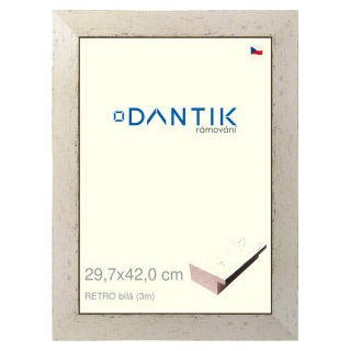 DANTIK rámeček 29,7x42 | RETRO bílá (Plexi Čiré)