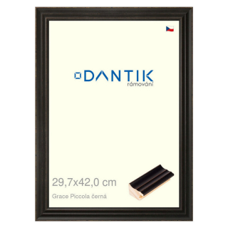 DANTIK rámeček 29,7x42 | Grace Piccola černá (Plexi Čiré)