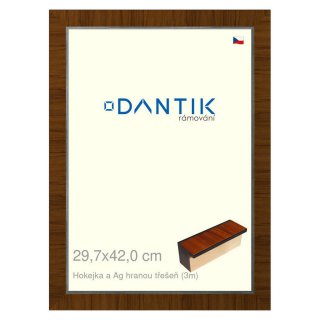 DANTIK rámeček 29,7x42 | Hokejka a Ag hranou třešeň (Plexi Čiré)