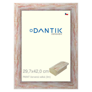 DANTIK rámeček 29,7x42 | PAINT červená velká (Plexi Čiré)
