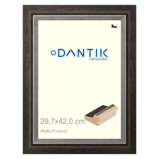 DANTIK rámeček 29,7x42 | AMALFI černá (Plexi Čiré)