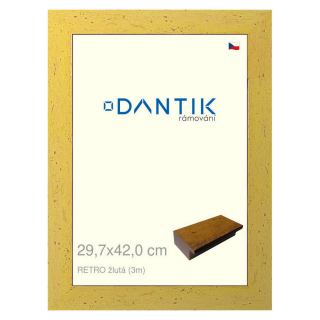 DANTIK rámeček 29,7x42 | RETRO žlutá (Plexi Čiré)