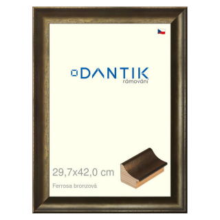 DANTIK rámeček 29,7x42 | Ferrosa bronzová (Plexi Čiré)