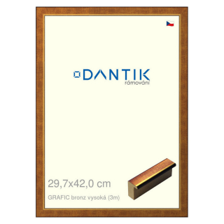 DANTIK rámeček 29,7x42 | GRAFIC bronz vysoká (Plexi Čiré)
