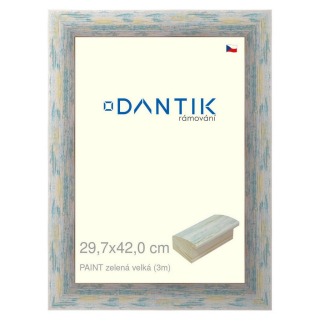 DANTIK rámeček 29,7x42 | PAINT zelená velká (Plexi Čiré)
